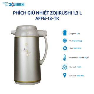 Phích giữ nhiệt Zojirushi AFFB-13-TK dung tích 1,3L, sản xuất tại Nhật, bảo hành 1 năm chính hãng