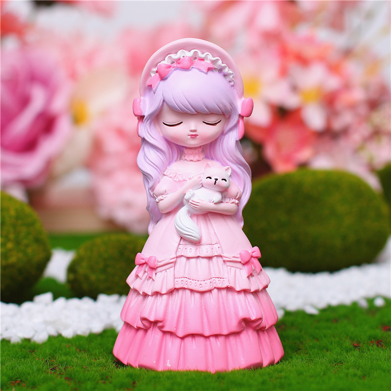 Tượng thạch cao công chúa side trung 8cm