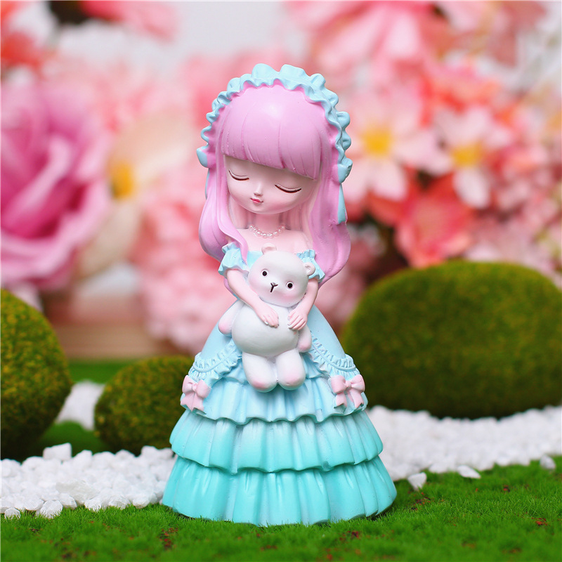 Tượng thạch cao công chúa side trung 8cm