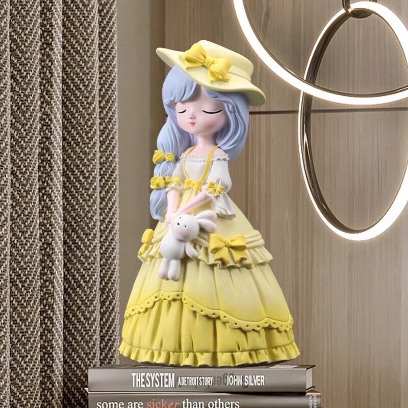 Tượng thạch cao công chúa side trung 8cm