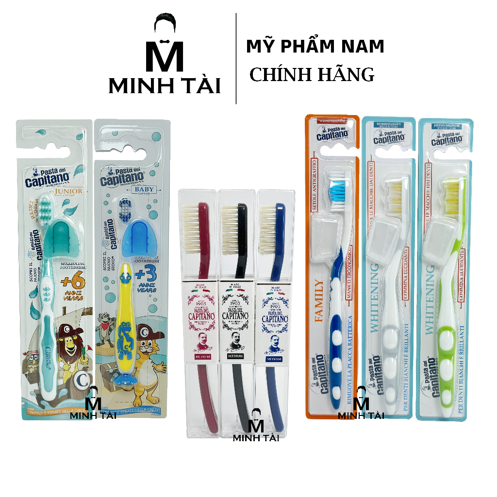 Kem đánh răng Pasta Del Capitano , Bàn chải Pasta Del Capitano - Hàng chính hãng