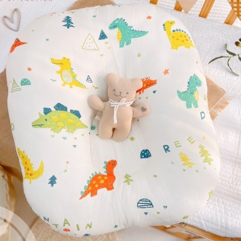 Gối chống trào ngược Boona cho bé sơ sinh vải Muslin cao cấp kích thước 70x70x20cm