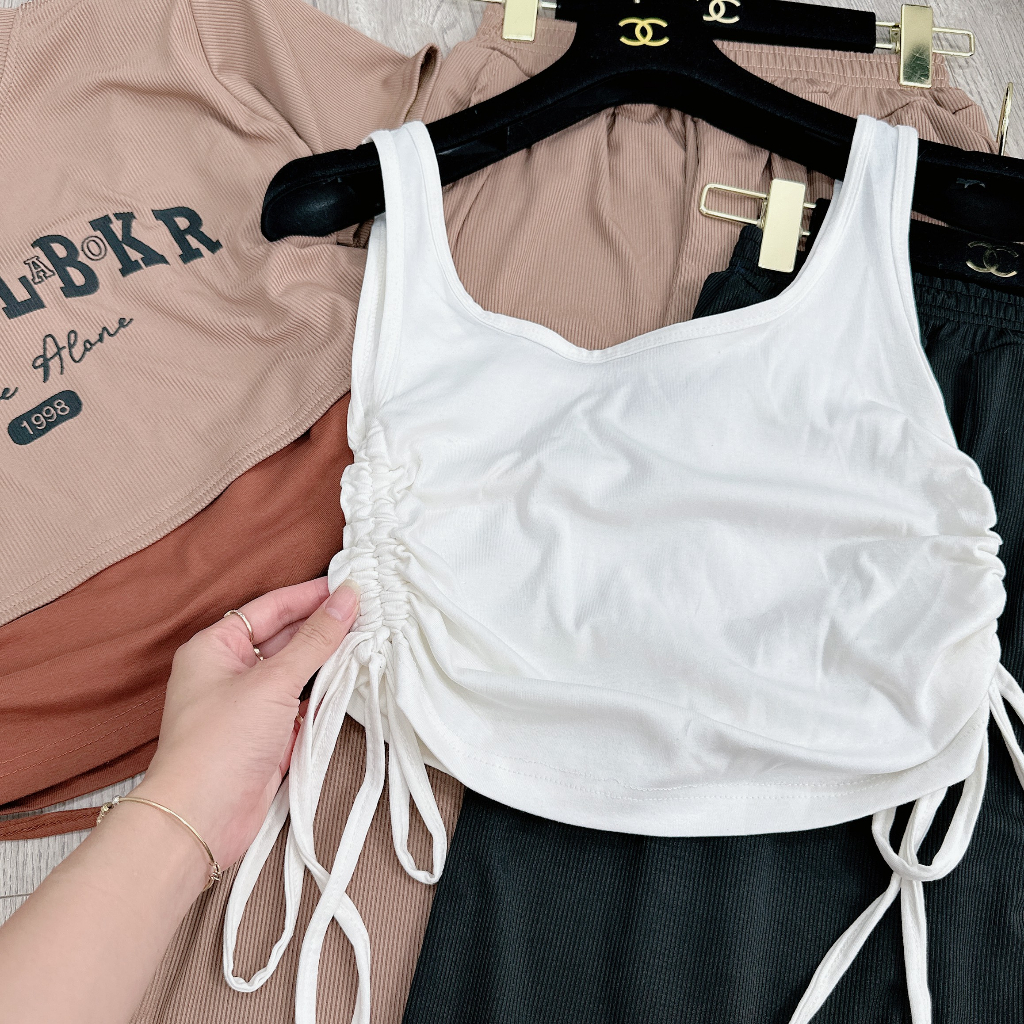 Set 3 món crt rút eo mix quần suông siêu phẩm BN371