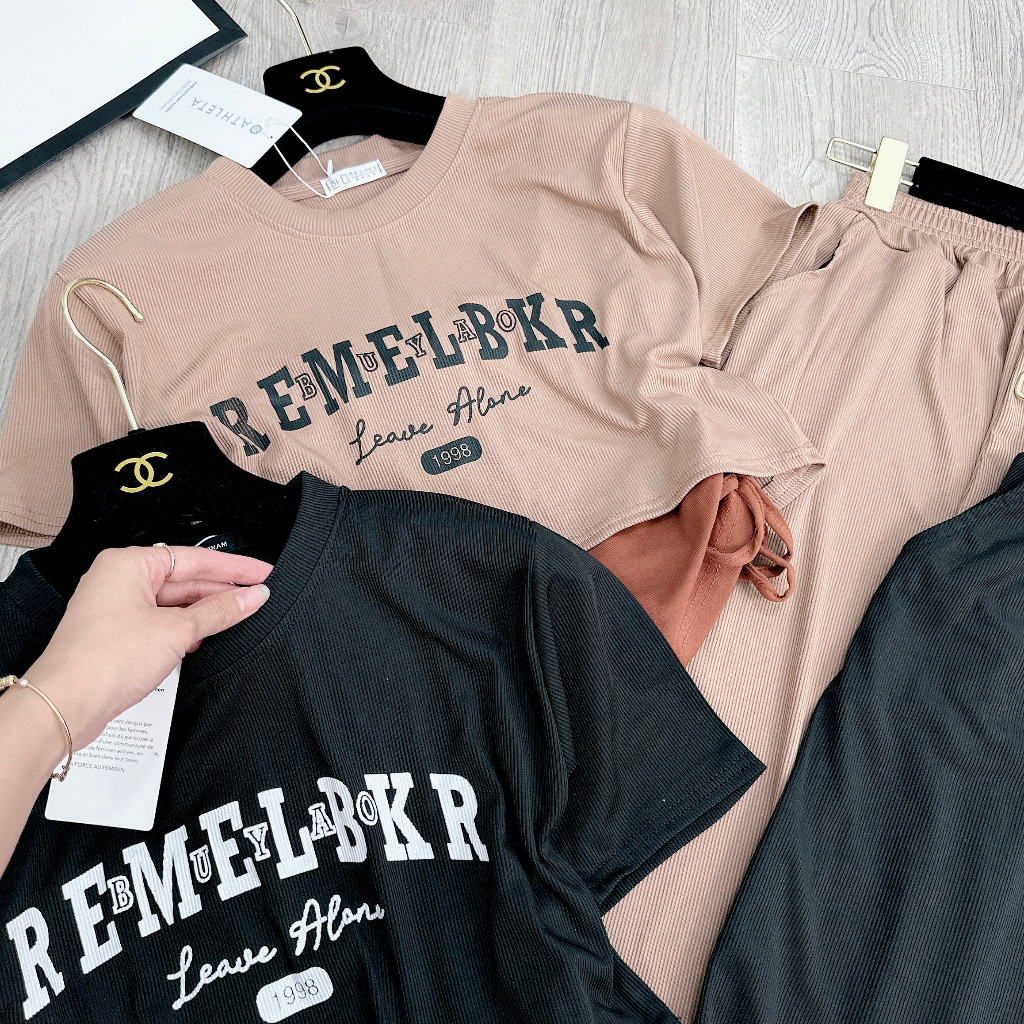 Set 3 món crt rút eo mix quần suông siêu phẩm BN371