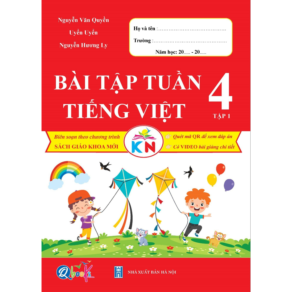 Sách - Combo Bài Tập Tuần và Đề Kiểm Tra lớp 4 - Toán và Tiếng Việt Chương Trình Kết Nối Tri Thức Học kì 1 (4 cuốn)