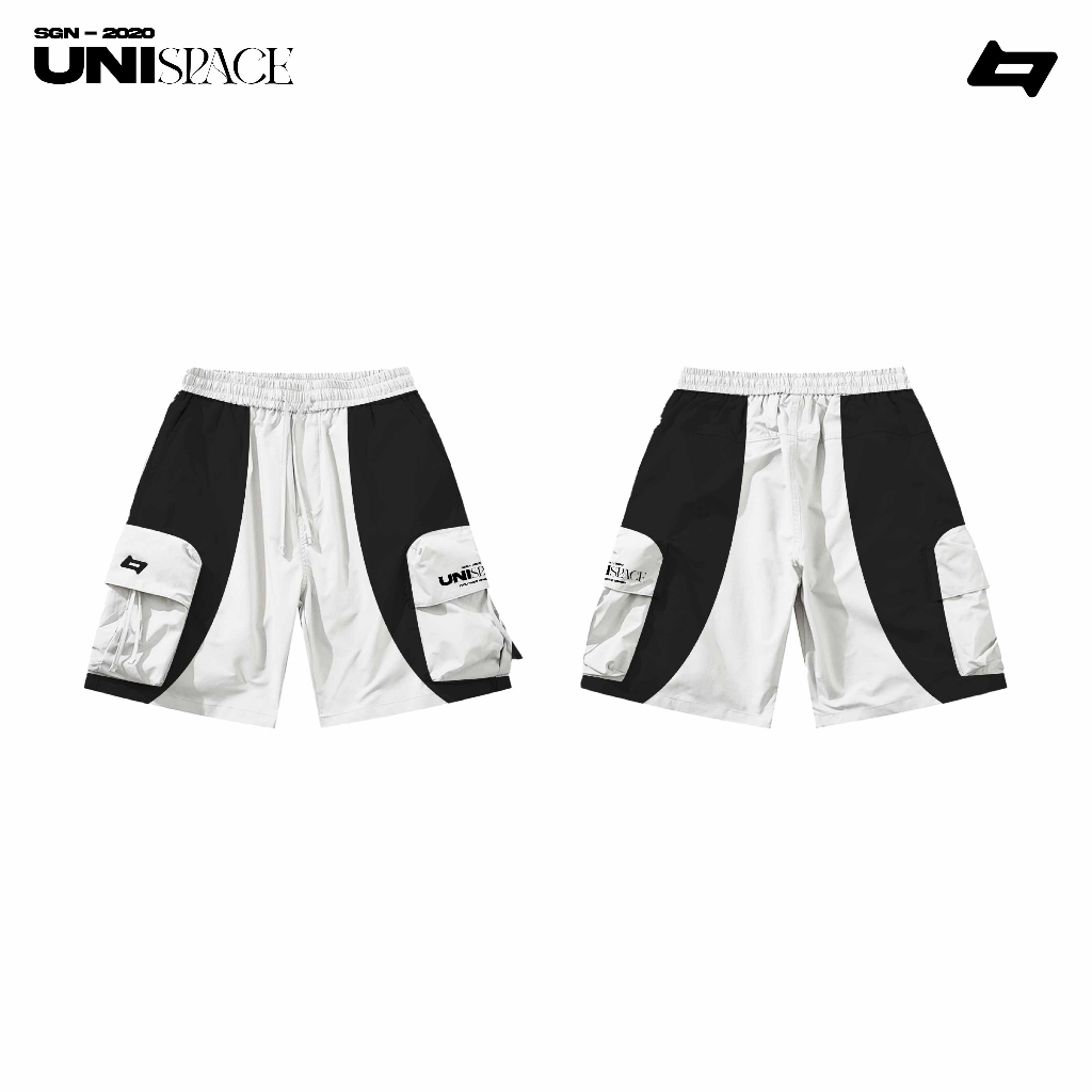 Quần Short local brand By Unispace vải dù túi hộp unisex nam nữ thể thao streetwear Cyber