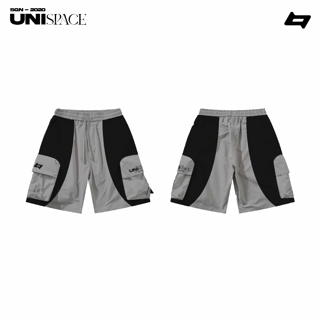 Quần Short local brand By Unispace vải dù túi hộp unisex nam nữ thể thao streetwear Cyber