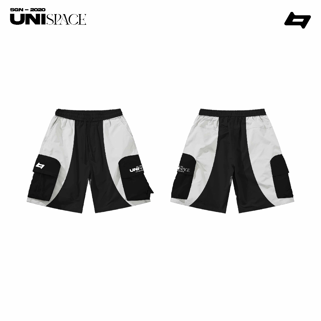 Quần Short local brand By Unispace vải dù túi hộp unisex nam nữ thể thao streetwear Cyber