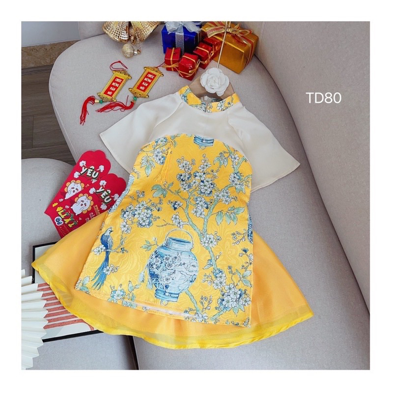 7-20kg Áo dài cách Tân bé gái