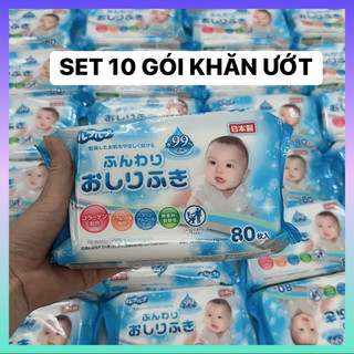 Set 10 gói khăn ướt Life-do.Plus 99% nước tinh khiết dùng cho bé từ sơ sinh