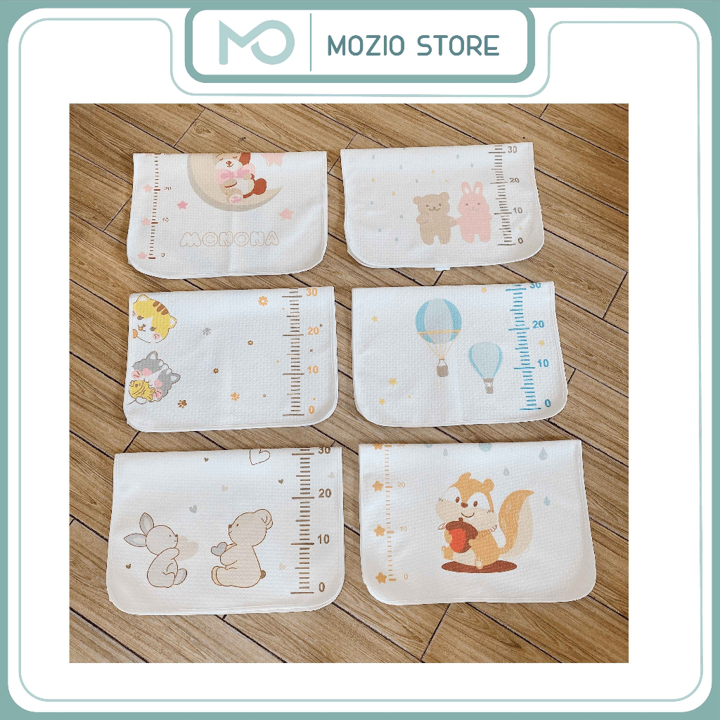 TẤM LÓT CHỐNG THẤM COTTON ORGANIC MONONA - CÓ THÊM PHIÊN BẢN ĐO CHIỀU DÀI CHO BÉ - MỚI NHẤT 2023
