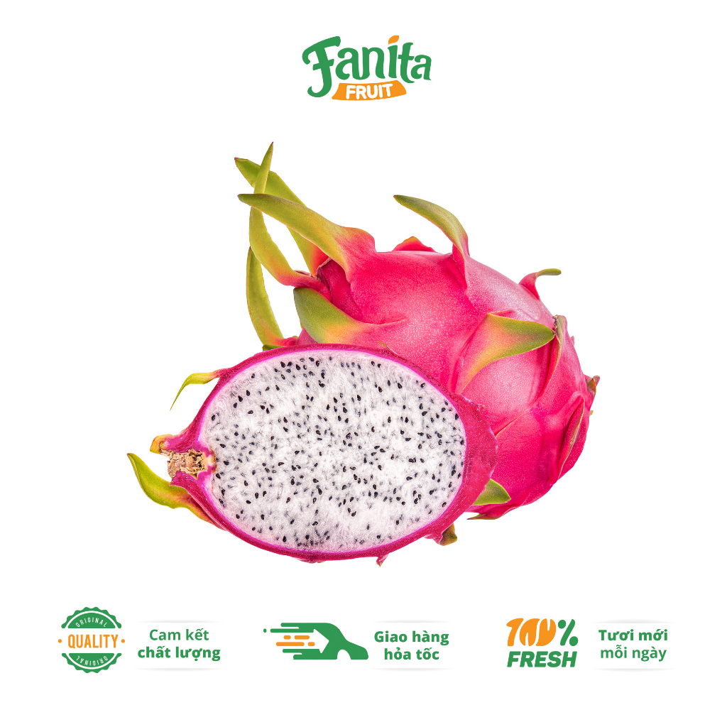 Thanh Long Ruột Trắng - Fanita Fruit -  Mọng thịt, ngon ngọt 1kg