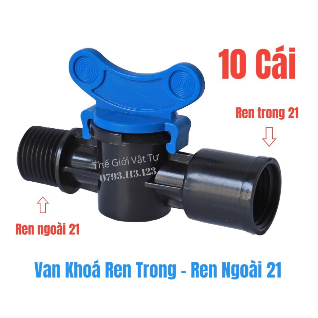 Bộ 10 Van chỉnh nước ren ngoài 21 ren trong 21