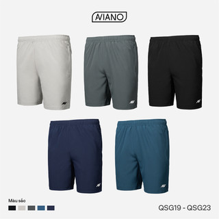 Quần Đùi Nam AVIANO Thể Thao Chất Vải Gió Cạp Chun, Quần Short Nam Co Giãn Có Túi Khóa Kéo