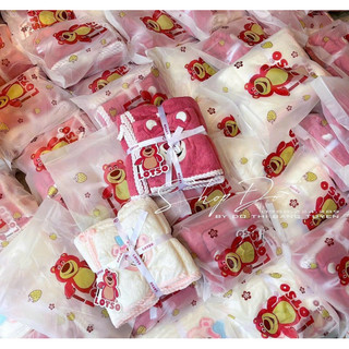Set 2 khăn tắm +khăn mặt gấu dâu