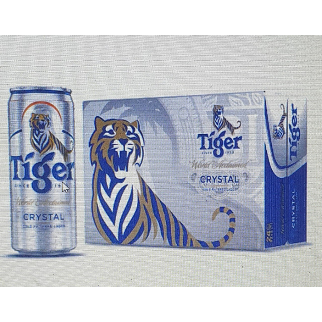 Thùng 24 lon Tiger crystal (Tiger bạc) 330ml/lon, sua dac