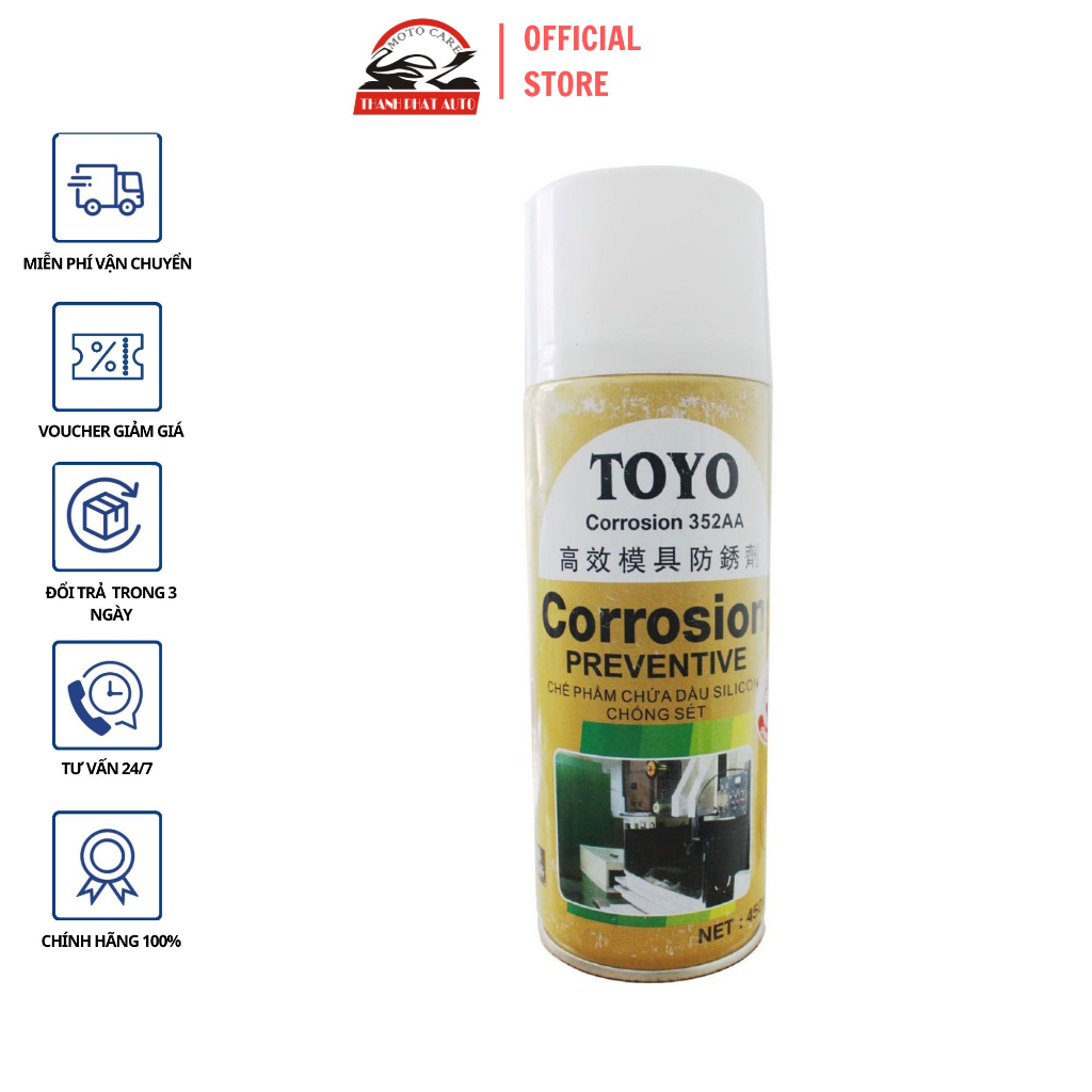 Dầu chống rỉ sét, phá sét Toyo 450ml