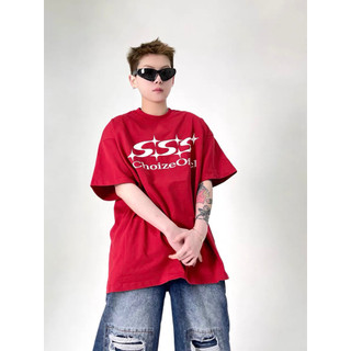 Áo Thun Nam Màu Đỏ Cháy Tay Lỡ dáng rộng UNISEX