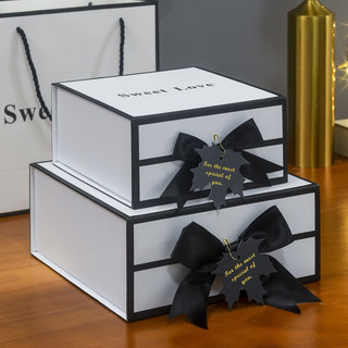 Hộp quà gift fou you kèm nơ, kèm phụ kiện sang trọng, hộp quà tặng người yêu, hộp quà sinh nhật