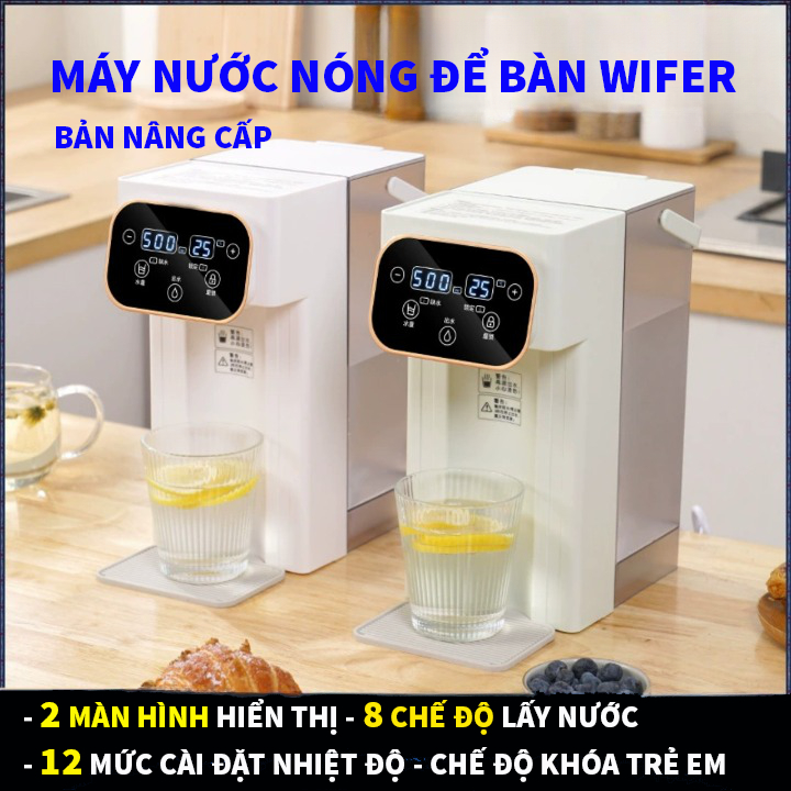 Máy Đun Nước Nóng Để Bàn Siêu Tốc WIFER - Bảo Hành 12 Tháng, Nước Nóng Ngay Trong 2 Giây