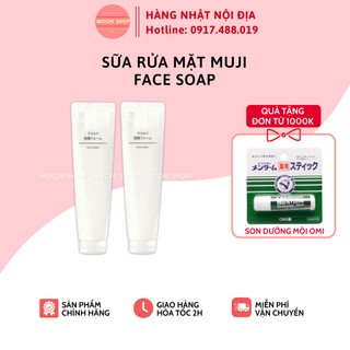 Sữa rửa mặt Muji Face Soap Nhật Bản 100g, dịu nhẹ cho da nhạy cảm - Mochishop