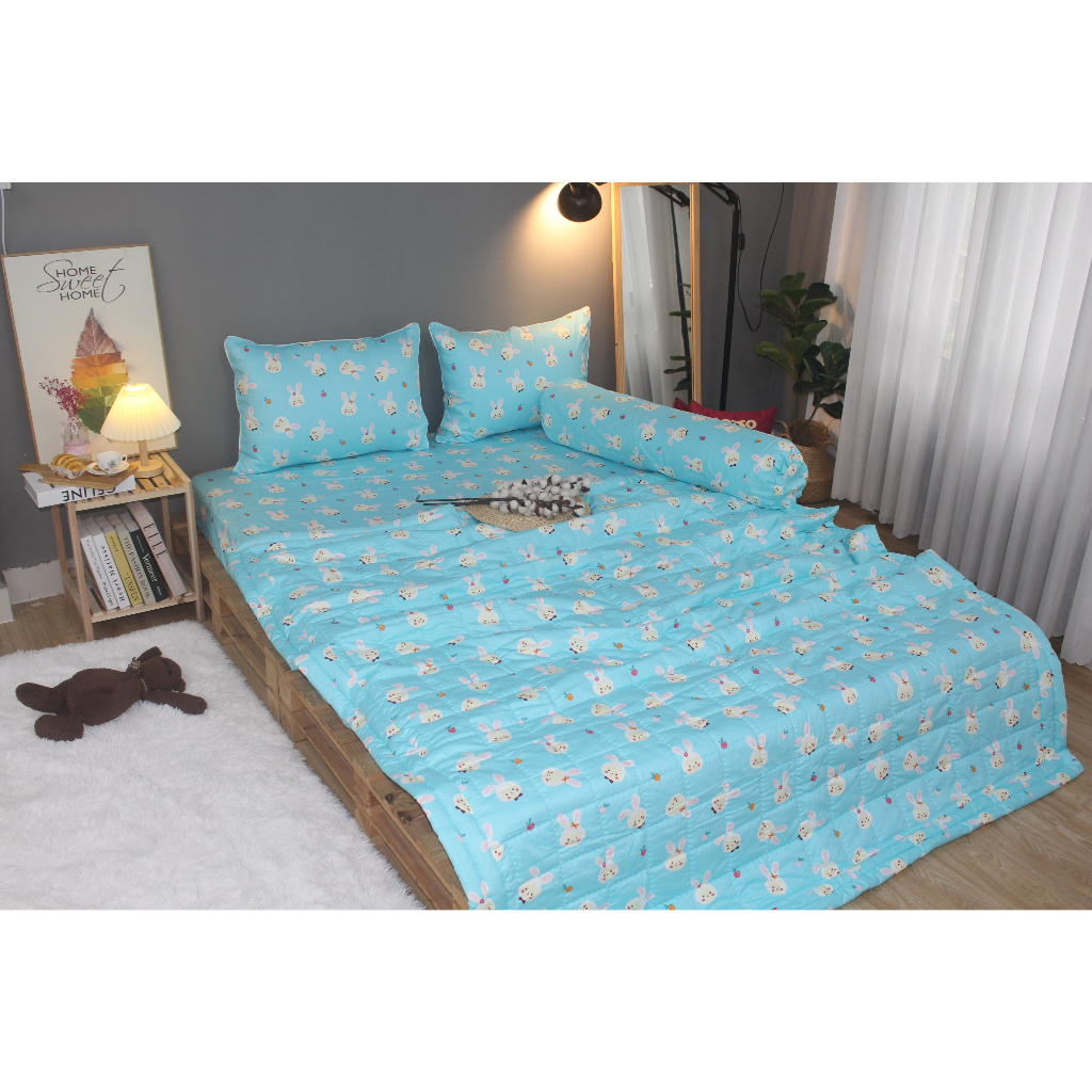 Bộ Drap Gối Cotton Organic -  Vải dầy dặn, thoáng mát, thấm hút tốt - Nhiều mẫu đẹp, dễ thương cho bé