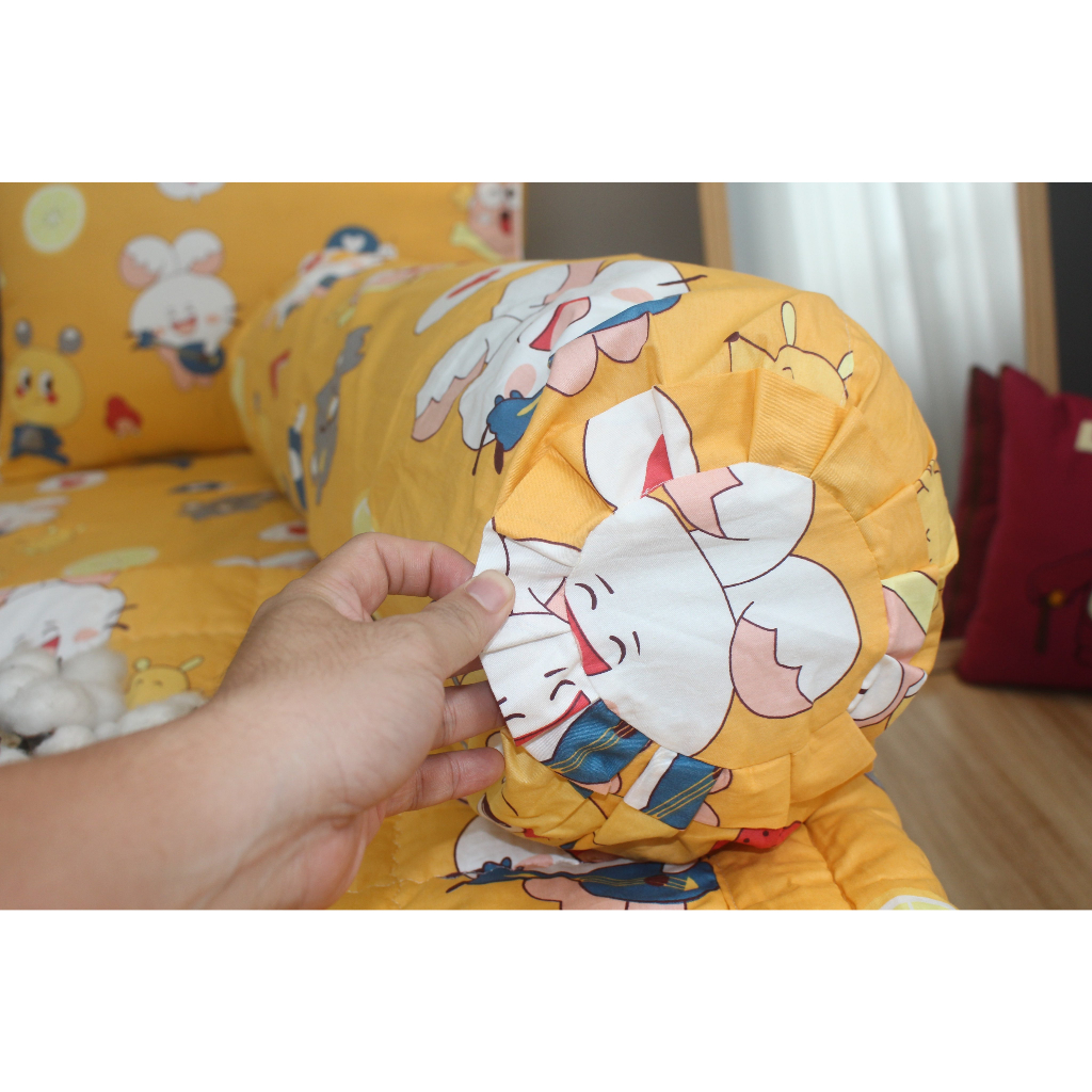 Bộ Drap Gối Cotton Organic -  Vải dầy dặn, thoáng mát, thấm hút tốt - Nhiều mẫu đẹp, dễ thương cho bé