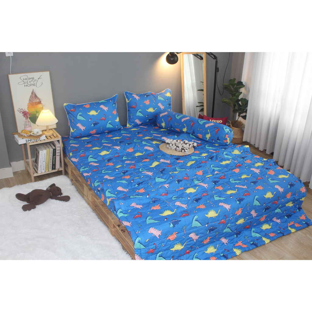 Bộ Drap Gối Cotton Organic -  Vải dầy dặn, thoáng mát, thấm hút tốt - Nhiều mẫu đẹp, dễ thương cho bé