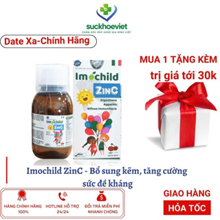 Imochild ZinC bổ sung kẽm lysin vitamin giúp tăng đề kháng bé ăn ngon hộp