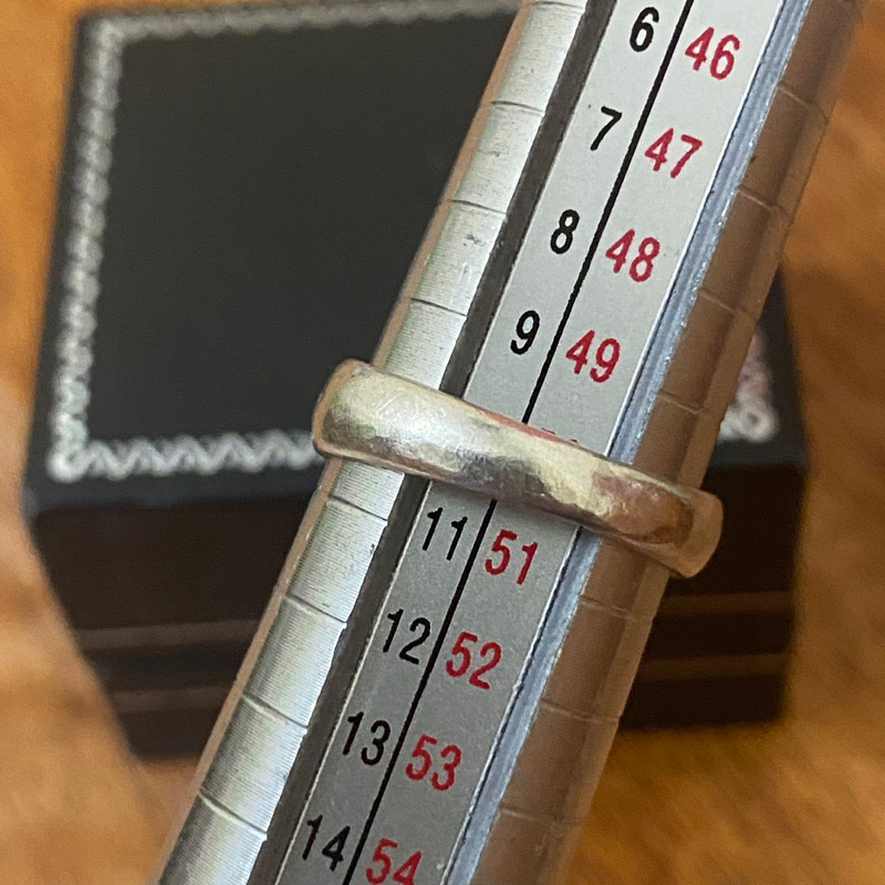 Nhẫn b.a.c khắc hoa cúc hàng si Nhật