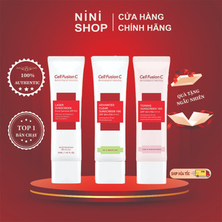 Kem Chống Nắng Cho Da Mụn Nhạy Cảm Cell Fusion C Laser,  Advanced Clear, Toning Sunscreen 100 SPF 50+ PA +++ - ninishop