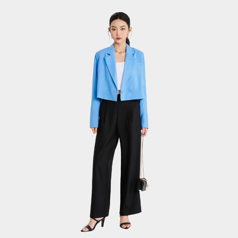 Áo blazer nữ Áo vest croptop nữ MARC FASHION tay dài cài nút cá tính dày dặn trẻ trung CBNH021323 | BigBuy360 - bigbuy360.vn