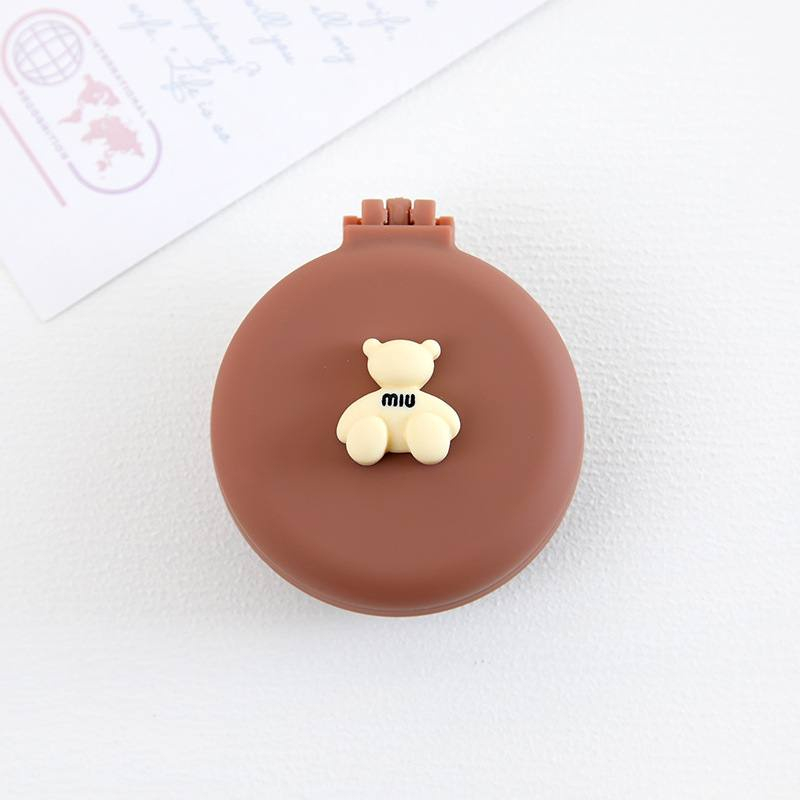 Gương bỏ túi kèm lược đáng yêu, màu pastel hình gấu cực xinh GL1
