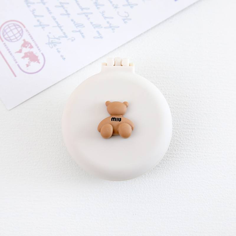 Gương bỏ túi kèm lược đáng yêu, màu pastel hình gấu cực xinh GL1
