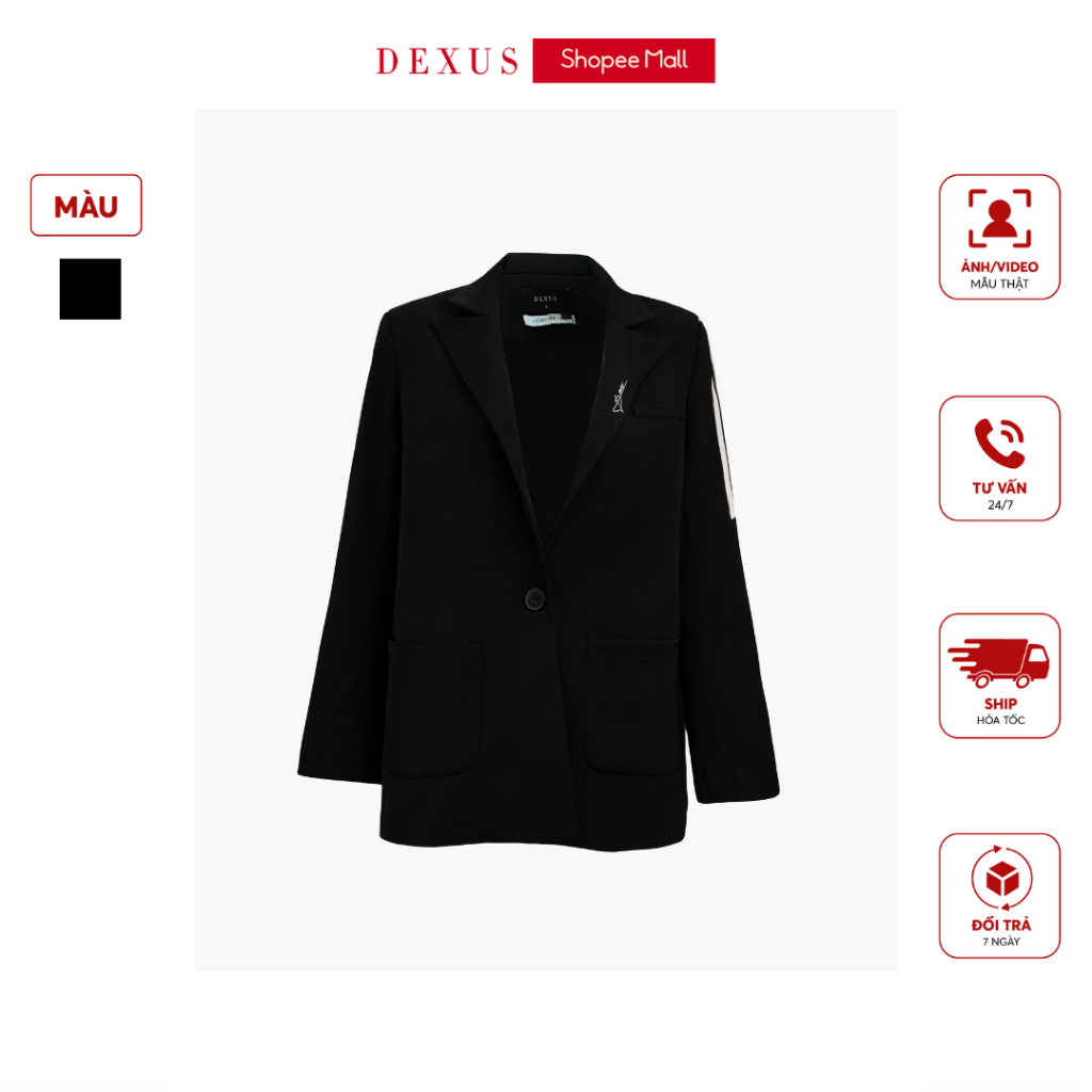 Áo Vest 𝐃𝐗 𝐃𝐄𝐗𝐔𝐒 Dáng Suông Phối Dây Dệt Phong Cách Hàn Thanh Lịch Trẻ Trung_DXA70252