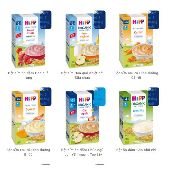Bột ăn dặm Hipp Đủ Vị 200g
