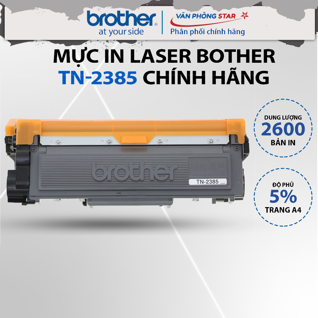 Mực in laser trắng đen Brother TN-2385 chính hãng