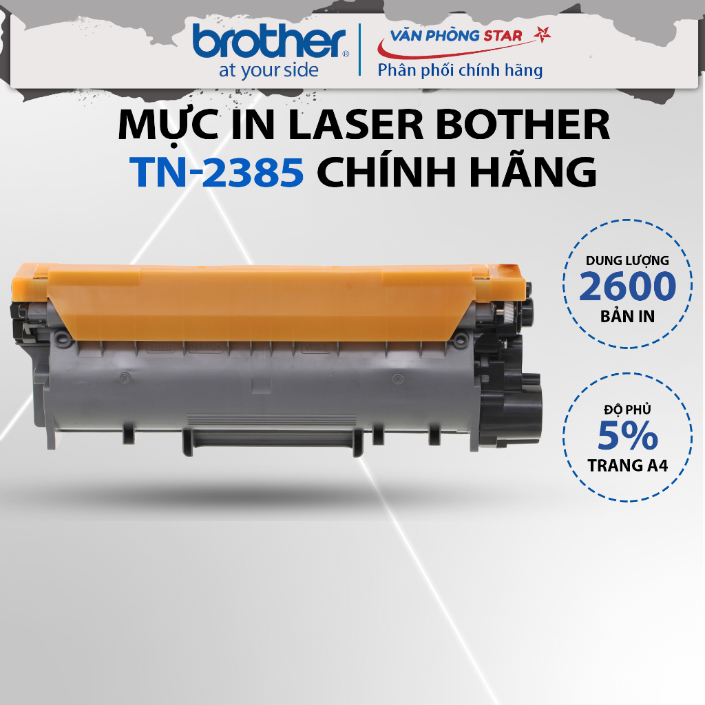 Mực in laser trắng đen Brother TN-2385 chính hãng