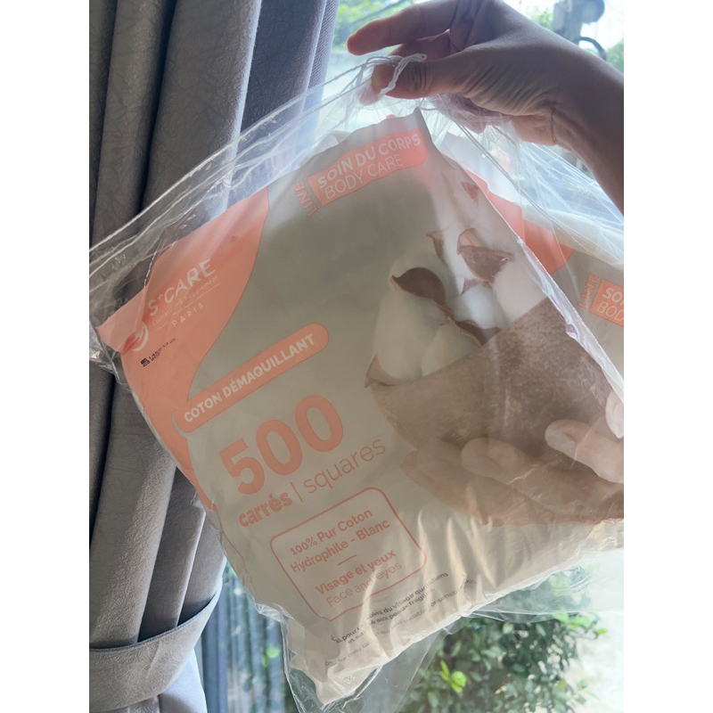 Bông tẩy trang S+Care 500 miếng