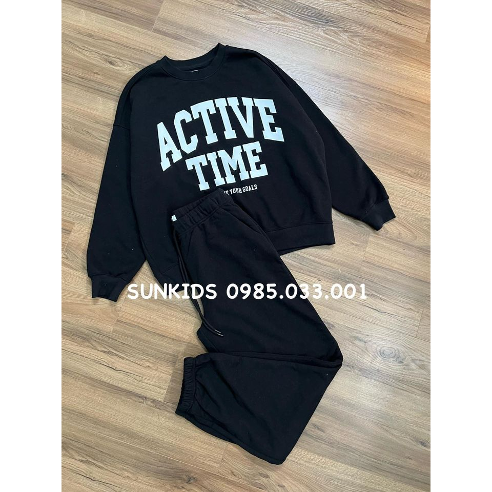 Bộ nỉ bông NAM NỮ mềm Activewear 3 màu