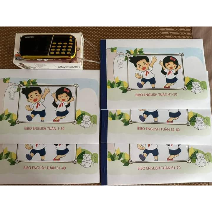 COMBO LOA BIBO ENGLISH + GIÁO TRÌNH HƯỚNG DẪN BIBO ENGLISH