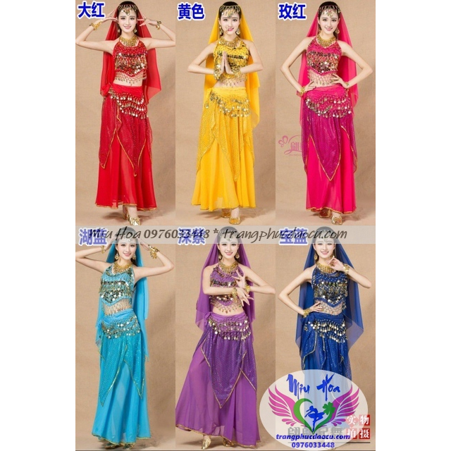 💥💥Váy Múa Ấn Độ Trẻ Em, Người Lớn. Trang Phục Biểu Diễn Đầm Học Múa Ấn Độ. Múa Bụng, Lắc Mông Siêu Xinh