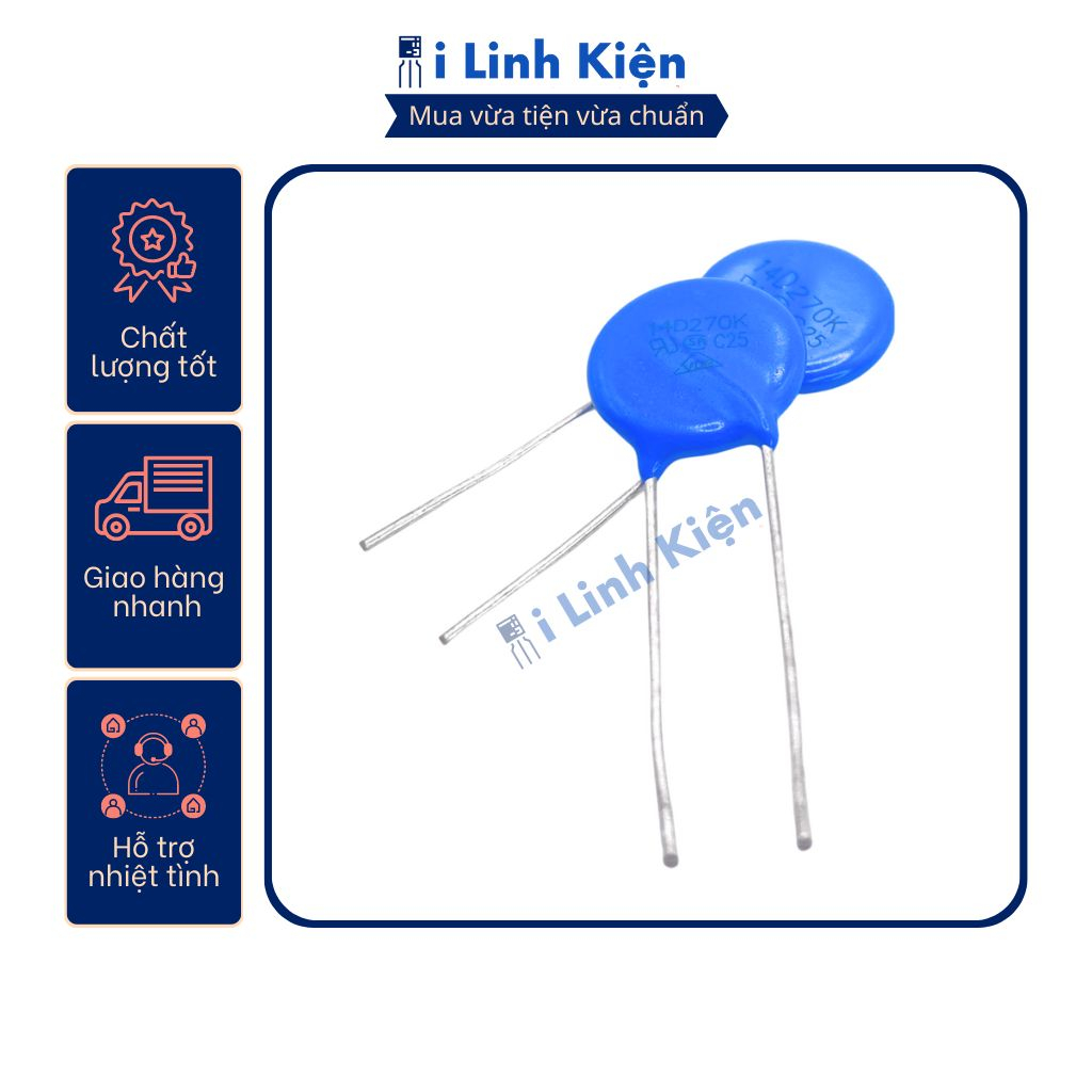 Tụ chống sét Varistor 14D201K/14D301K/14D331K/14D470K/14D471K/14D561K/14D621K/14D681K/14D821K 14mm