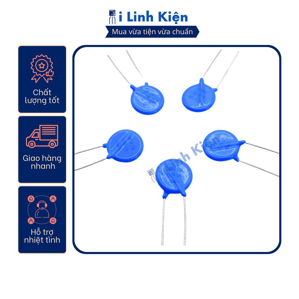 Tụ chống sét Varistor 14D201K/14D301K/14D331K/14D470K/14D471K/14D561K/14D621K/14D681K/14D821K 14mm