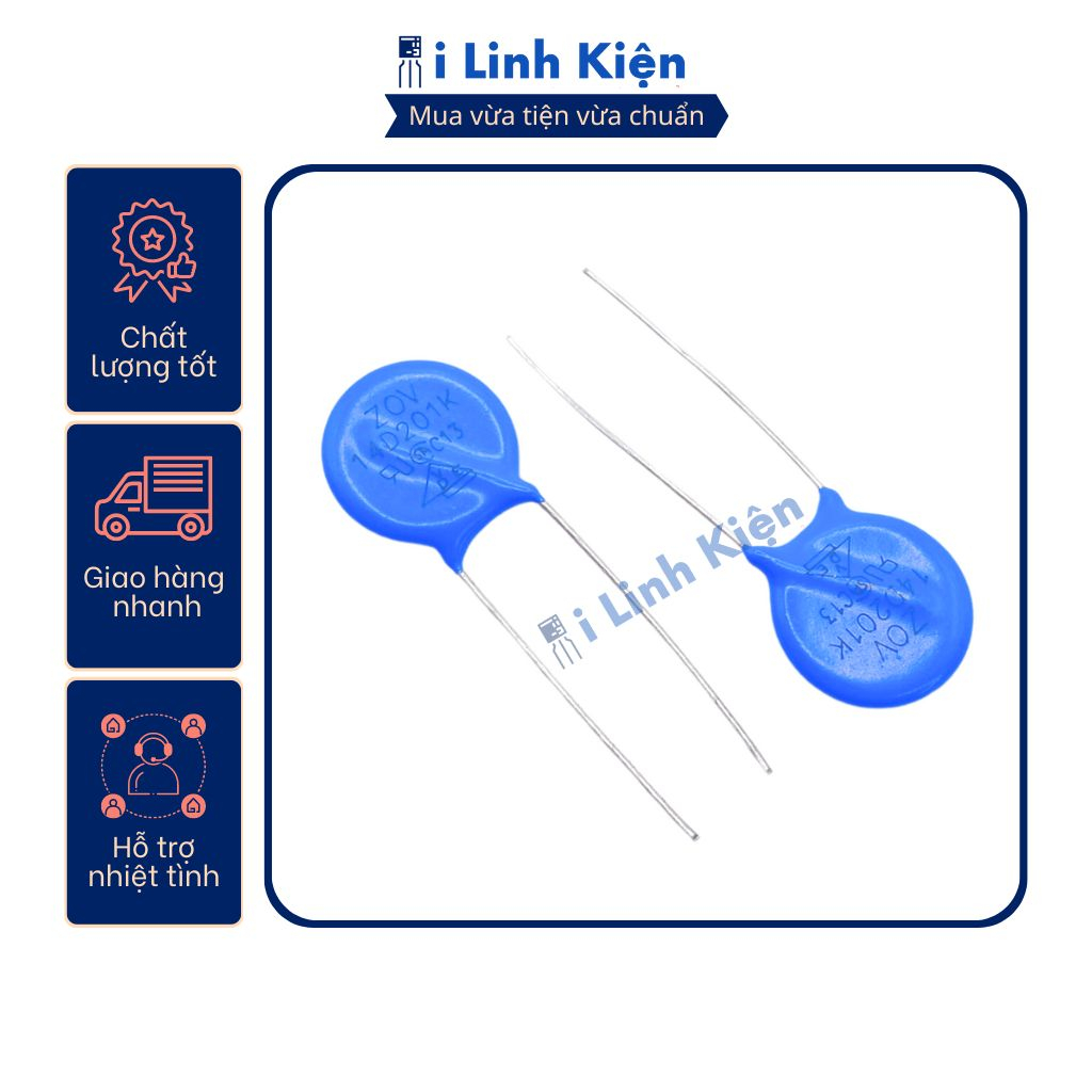 Tụ chống sét Varistor 14D201K/14D301K/14D331K/14D470K/14D471K/14D561K/14D621K/14D681K/14D821K 14mm