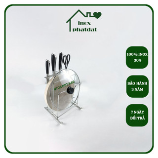Đồ vắt dao thớt để bàn, để dao thớt, dắt dao Inox 304 PHÁT ĐẠT không rỉ sét, máng dao (SP083)