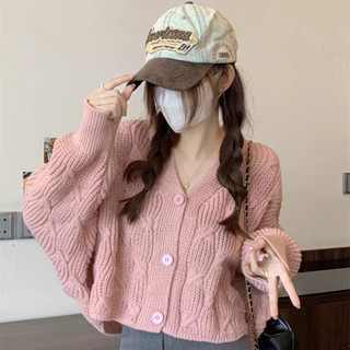 Áo Khoác len nữ (MIỄN SHIP ) Áo cardigan len cánh dơi dáng croptop rộng rãi cổ V trẻ trung năng động, Chất liệu mềm mịn