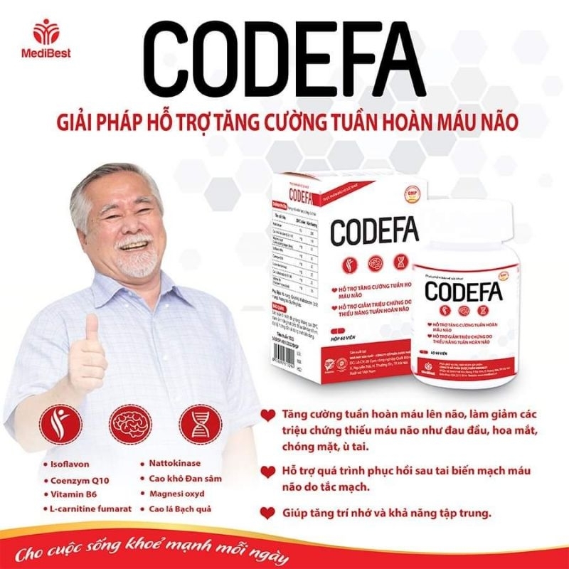 Thực phẩm CODEFA hỗ trợ não bộ và tim mạch