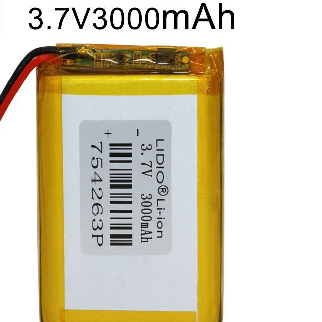 Pin lithium 124055 3000mAh 3.7V 2000mAh 2500mAh Pin Li-Po 3.7V 2100mAh Lithium Polyme