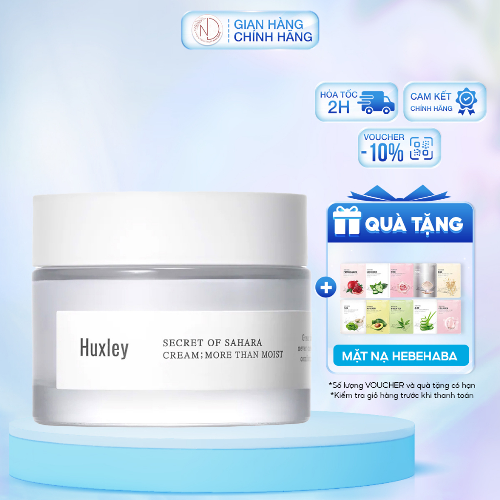Kem dưỡng ẩm chiết xuất xương rồng Huxley Cream More Than Moist 50ml
